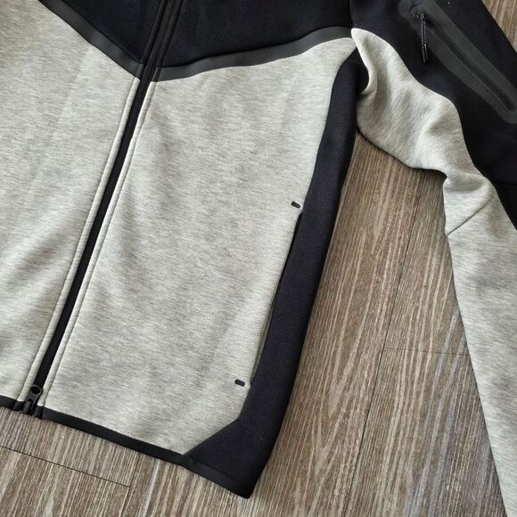 Nike Tech Fleece Windrunner Hoodie Jacket Zip Black Grey Men's XS New HV0949-011 - Picture 4 of 11